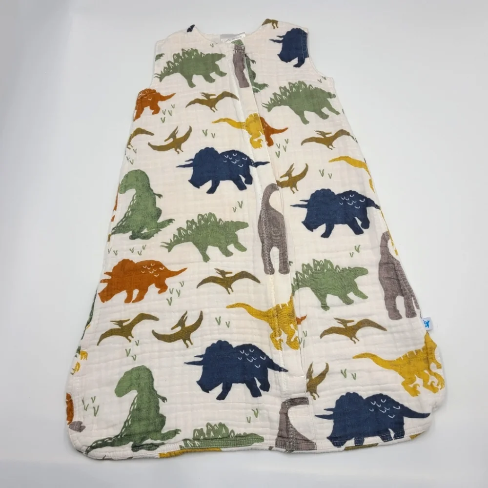 Little Unicorn Muslin sleep bag in dino friends